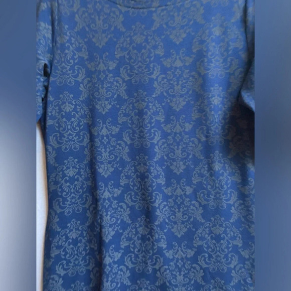 Blue Sky Paisley print 3/4 bamboo organic cotton dress Sz M - Picture 3 of 7